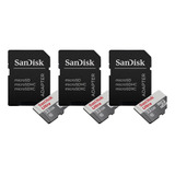 3 Unidades Cartão De Memoria 32gb Ultra Sandisk Original