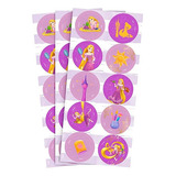 30 Adesivos Redondos Rapunzel Festa Licenciado Regina