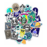 30 Adesivos Stickerbombs Space Alien Astronauta Ufo 6cm
