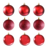 30 Bolas Natal Lisa Fosca Enfeite Glitter Vermelho Massala Cor Vinho Vinho Sortido