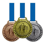 30 Medalhas 35mm Vôlei - Ouro Prata Bronze - Aço Com Fita