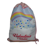 30 Mochilinha Sacochila Sacolinha Chuva De Amor