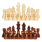 32 Peças De Xadrez De Madeira 2.2 No Chess Game Internationa