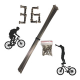 36 Raio Inox 255mm Fino 2.0 Brilho Bike Aro 26 Não Enferruja