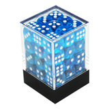 36 X Dados D6 Central Magic Translucido Marcadores Rpg Caixa Cor Azul-claro
