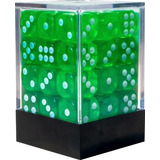 36 X Dados D6 Central Magic Translucido Marcadores Rpg Caixa Cor Verde