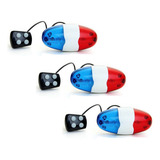 3x Bicycle Bell 6 Led 4 Tone Horn Led Light Sirene Eletrônic