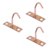 3x Luminária De Metal Em Forma De J, Suporte De Gancho De Mo