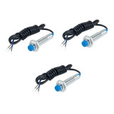 3x Sensor Indutivo M12 12mm Npn Pnp Na 3 Fios