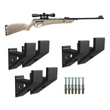 3x Suportes De Parede Rifle Espingarda Carabina (3 Pares)