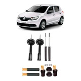 4 Amortecedor+kit Suspensão Sandero 2009 2010 2011 2012 2013