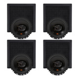 4 Arandela Quadrada Falante Jbl Flex 6 Embutir Teto Gesso