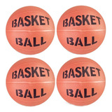 4 Bola Basquete 300g Qualidade Basketball Brinquedo Cor Laranja