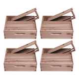 4 Caixa Abelha Langstroth Eucalipto Melgueira Quadros Apis