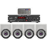 4 Caixa Som Pioneer + Receiver Taramps Arandela Som Ambiente