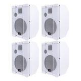 4 Caixas Som Ambiente Ll Audio D802 600wrms 8' Branca Top
