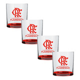 4 Copo De Vidro Tipo Whisky 305ml Flamengo Rápido Cor Transparente Flamengo