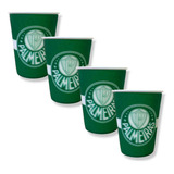 4 Copos Palmeiras Plástico Copo Para Festa Palmeiras Oficial