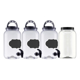 4 Dispenser Amaciante E Sabão Em Pó Liquido 3,6l Lousa Cores