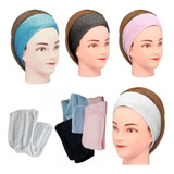 4 Faixa De Cabelo Atoalhada Facial P/ Cabeça Skin Care