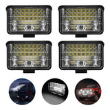 4 Farol Retangular 48 Led 144w 9-36v Auxiliar Universal Jeep