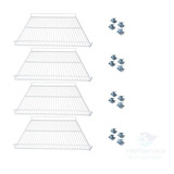 4 Grades Prateleiras Metalfrio Vb40/vb43/vn44 + 16 Suportes