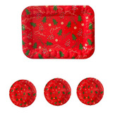  4 Lindas Bandejas P/ Decorar A Sua Toalha Mesa Nesse Natal