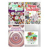 4 Livros Pintura Para Adultos Terapia Antiestresse 