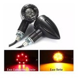 4 Mini Pisca Lanterna Cafe Racer Moto Custom Seta Bullet Led