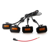 4 Pcs Grade Dianteira Levou Luzes De Grade Luz Amarela Âmbar