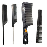 4 Pente Fino Divisor Antifrizz Cabelo Corte Química Penteado
