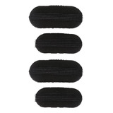 4 Presilhas De Cabelo Esponja Preta, Com Volume, Acolchoadas