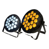 4 Refletor Par 64 Slim 18 Leds 18w Cree Rgbwa+uv 6in1 Dj
