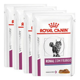 4 Sachê Royal Canin Veterinary Feline Renal Para Gatos 85g