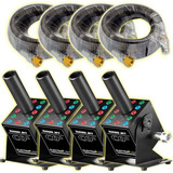 4 Turbo Jet Co2 Dmx Digital - Rgb - 220v - Mangueira De 6m