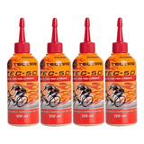 4 Un Óleo Lubrificante Bike Tectire Tec50 Base Cera 120ml