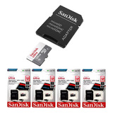 4 Unidades Cartão Micro Sd 128 Gb Sandisk Original