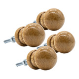 4 X Puxador De Gaveta Porta Móveis Antigo Ponto Madeira Rxmm