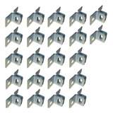 42 Peças Cantoneira Orelhinha 15mm P/ Cadeado Zinco Branco