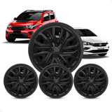 4x Calota Fiat Mobi Argo Cronos Aro 14 Black Piano 295cb