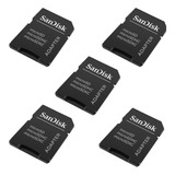 5 Adaptadores Cartão Micro Sd Para Sd Sandisk