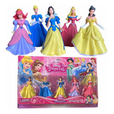 5 Bonecas Princesas Disney Kit Bela Branca De Neve Cinderela