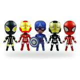 5 Bonecos Miniatura Personagens Marvel Dc Super Heróis 