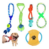 5 Brinquedo Pet Corda Resistente Interativo Cachorro Forte 