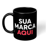 5 Caneca Xicara Preta Personalizar Logo Frase Café Texto Cor Preto Caneca Personalizada Preta