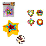 5 Forminhas Molde Massa Biscuit Biscoito Bolo Pães Colorida