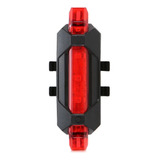 5 Lanterna Sinalizador Bicicleta 5 Leds Recarregável Usb