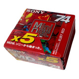 5 Md's Sony Ruby Red 74 Minutos Pack Novo Lacrado :)