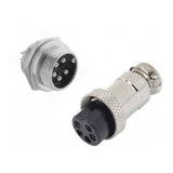 5 Peças - Conector Mike 5 Vias Macho / Fêmea Par