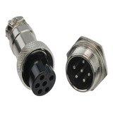 5 Peças - Conector Mike 6 Vias Macho / Fêmea (par) Promoção